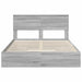 Pat cu storage cu sertar Gri Sonoma 140 x 200 cm Lemn compozit - WALTI WALTI