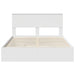 Pat cu storage cu headboard Alb 140 x 190 cm Lemn compozit - WALTI WALTI
