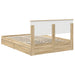 Pat cu storage Stejar Sonoma 140 x 190 cm Lemn compozit - WALTI WALTI