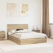 Pat cu storage Stejar Sonoma 135 x 190 cm Lemn compozit - WALTI WALTI