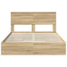 Pat cu storage Stejar Sonoma 135 x 190 cm Lemn compozit - WALTI WALTI