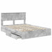 Pat cu storage Gri din beton 135 x 190 cm Lemn compozit - WALTI WALTI