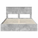 Pat cu storage Gri din beton 135 x 190 cm Lemn compozit - WALTI WALTI