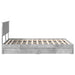 Pat cu storage Gri din beton 135 x 190 cm Lemn compozit - WALTI WALTI