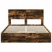 Pat cu storage Stejar fumuriu 135 x 190 cm Lemn compozit - WALTI WALTI