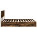 Pat cu storage Stejar fumuriu 135 x 190 cm Lemn compozit - WALTI WALTI