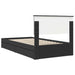 Pat cu storage cu sertar Negru 100 x 200 cm Lemn prelucrat - WALTI WALTI