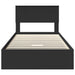 Pat cu storage cu sertar Negru 100 x 200 cm Lemn prelucrat - WALTI WALTI
