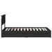 Pat cu storage cu sertar Negru 100 x 200 cm Lemn prelucrat - WALTI WALTI