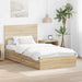 Pat cu storage Stejar Sonoma 100 x 200 cm Lemn compozit - WALTI WALTI