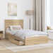 Pat cu storage Stejar Sonoma 100 x 200 cm Lemn compozit - WALTI WALTI
