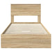 Pat cu storage Stejar Sonoma 100 x 200 cm Lemn compozit - WALTI WALTI