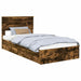 Pat cu storage Stejar fumuriu 100 x 200 cm Lemn compozit - WALTI WALTI