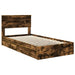 Pat cu storage Stejar fumuriu 100 x 200 cm Lemn compozit - WALTI WALTI