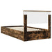 Pat cu storage Stejar fumuriu 100 x 200 cm Lemn compozit - WALTI WALTI