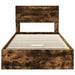 Pat cu storage Stejar fumuriu 100 x 200 cm Lemn compozit - WALTI WALTI