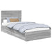 Pat cu storage cu sertar Gri Sonoma 100 x 200 cm Lemn compozit - WALTI WALTI