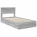 Pat cu storage cu sertar Gri Sonoma 100 x 200 cm Lemn compozit - WALTI WALTI