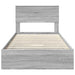 Pat cu storage cu sertar Gri Sonoma 100 x 200 cm Lemn compozit - WALTI WALTI