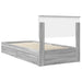 Pat cu storage cu sertar Gri Sonoma 90 x 200 cm Lemn compozit - WALTI WALTI