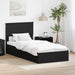 Pat cu storage cu headboard Negru 90 x 190 cm Lemn compozit - WALTI WALTI
