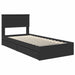 Pat cu storage cu headboard Negru 90 x 190 cm Lemn compozit - WALTI WALTI