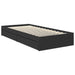 Pat cu storage cu headboard Negru 90 x 190 cm Lemn compozit - WALTI WALTI