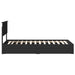 Pat cu storage cu headboard Negru 90 x 190 cm Lemn compozit - WALTI WALTI