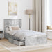 Pat cu storage Gri din beton 90 x 190 cm Lemn compozit - WALTI WALTI