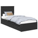 Pat cu storage cu headboard Negru 75 x 190 cm Lemn compozit - WALTI WALTI
