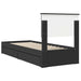 Pat cu storage cu headboard Negru 75 x 190 cm Lemn compozit - WALTI WALTI