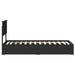 Pat cu storage cu headboard Negru 75 x 190 cm Lemn compozit - WALTI WALTI