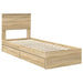 Pat cu storage Stejar Sonoma 75 x 190 cm Lemn compozit - WALTI WALTI