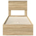 Pat cu storage Stejar Sonoma 75 x 190 cm Lemn compozit - WALTI WALTI
