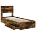 Pat cu storage Stejar fumuriu 75 x 190 cm Lemn compozit - WALTI WALTI
