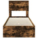 Pat cu storage Stejar fumuriu 75 x 190 cm Lemn compozit - WALTI WALTI