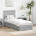Pat cu storage cu sertar Gri Sonoma 75 x 190 cm Lemn compozit - WALTI WALTI
