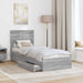 Pat cu storage cu sertar Gri Sonoma 75 x 190 cm Lemn compozit - WALTI WALTI