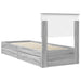 Pat cu storage cu sertar Gri Sonoma 75 x 190 cm Lemn compozit - WALTI WALTI