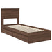 Pat cu storage Stejar închis 75 x 190 cm Lemn compozit - WALTI WALTI
