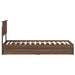 Pat cu storage Stejar închis 75 x 190 cm Lemn compozit - WALTI WALTI