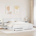 Cadru de pat cu headboard Alb 200 x 200 cm Lemn compozit - WALTI WALTI