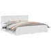 Cadru de pat cu headboard Alb 200 x 200 cm Lemn compozit - WALTI WALTI
