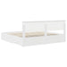Cadru de pat cu headboard Alb 200 x 200 cm Lemn compozit - WALTI WALTI