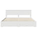 Cadru de pat cu headboard Alb 200 x 200 cm Lemn compozit - WALTI WALTI