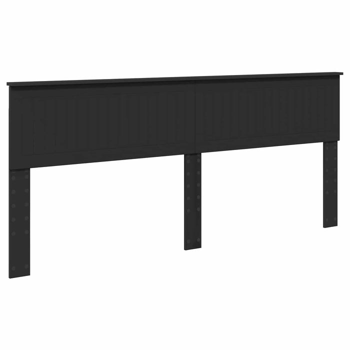 Cadru de pat Negru și argintiu 200 x 200 cm Lemn prelucrat WALTI