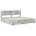 Cadru de pat cu sertar Gri din beton 200 x 200 cm Lemn compozit - WALTI WALTI