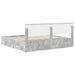 Cadru de pat cu sertar Gri din beton 200 x 200 cm Lemn compozit - WALTI WALTI