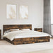 Cadru de pat Stejar fumuriu 200 x 200 cm Lemn compozit - WALTI WALTI