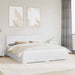 Cadru de pat cu headboard Alb 180 x 200 cm Lemn compozit - WALTI WALTI